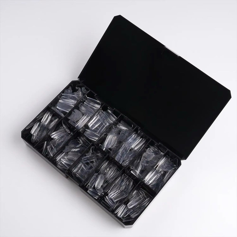 soft gel nail extension tips, natural short square